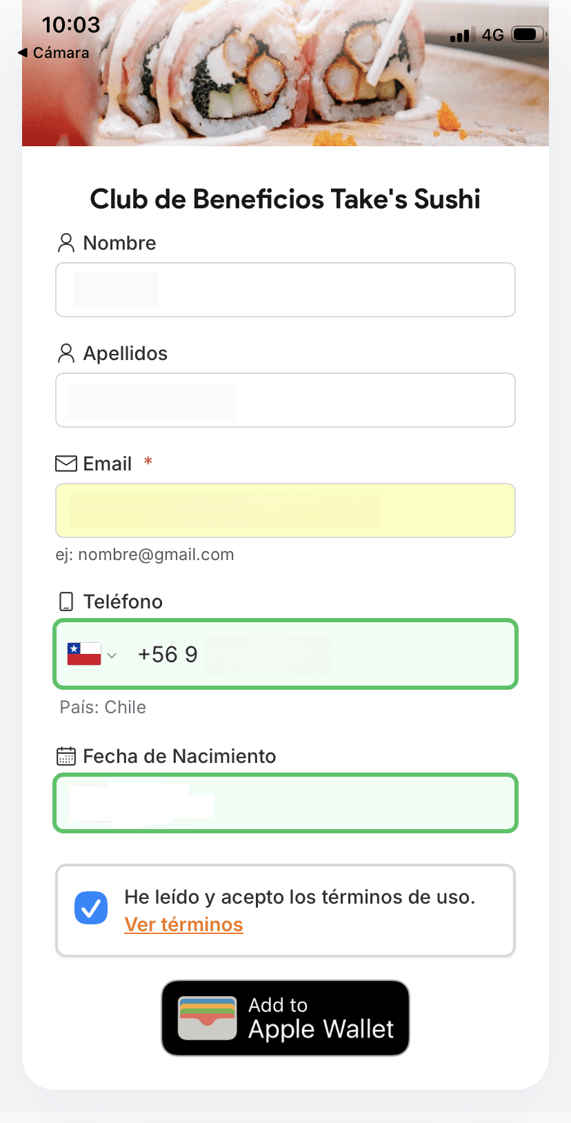 Paso 2: Completa tus datos