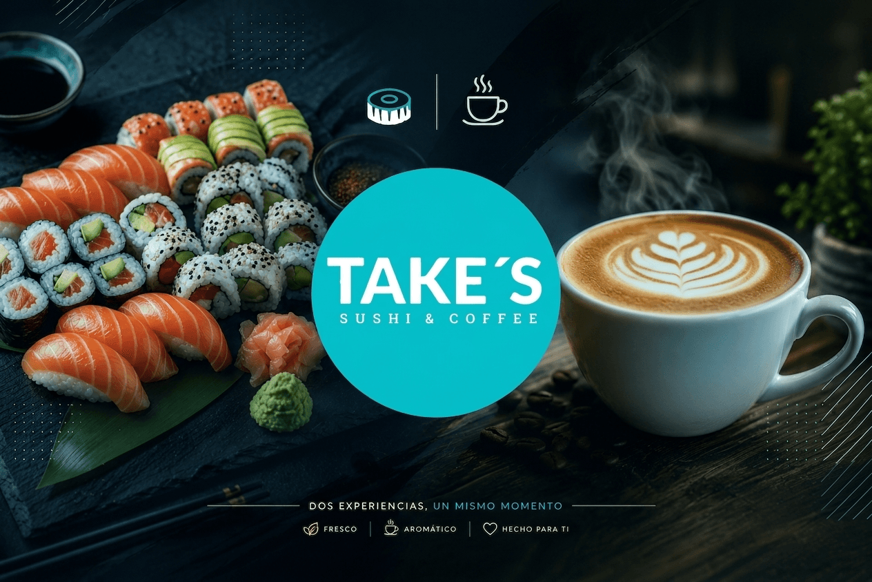 Variedad de sushi fresco preparado en TAKE'S